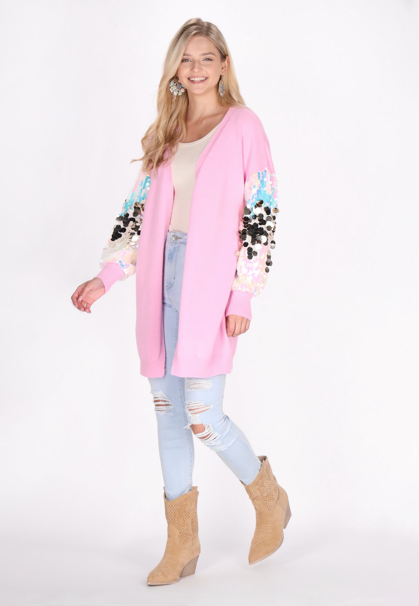 IZIA Damen Strickjacke