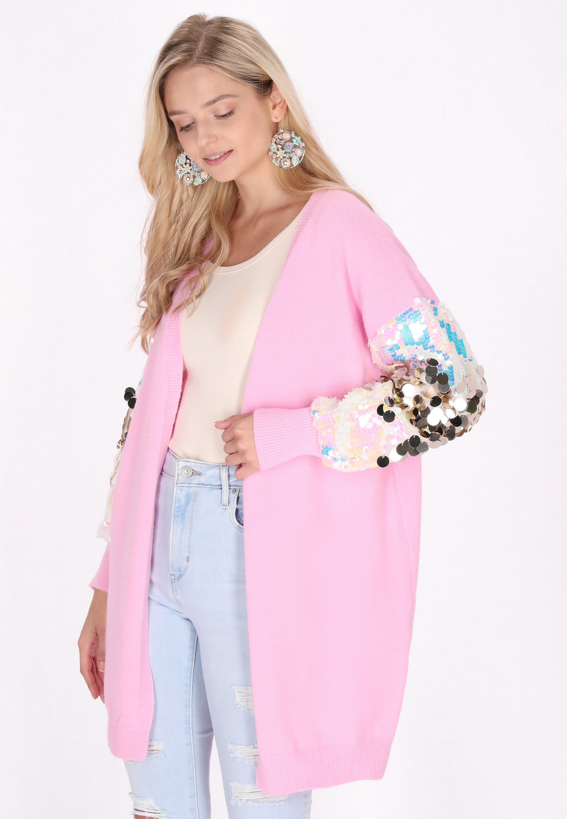 IZIA Damen Strickjacke