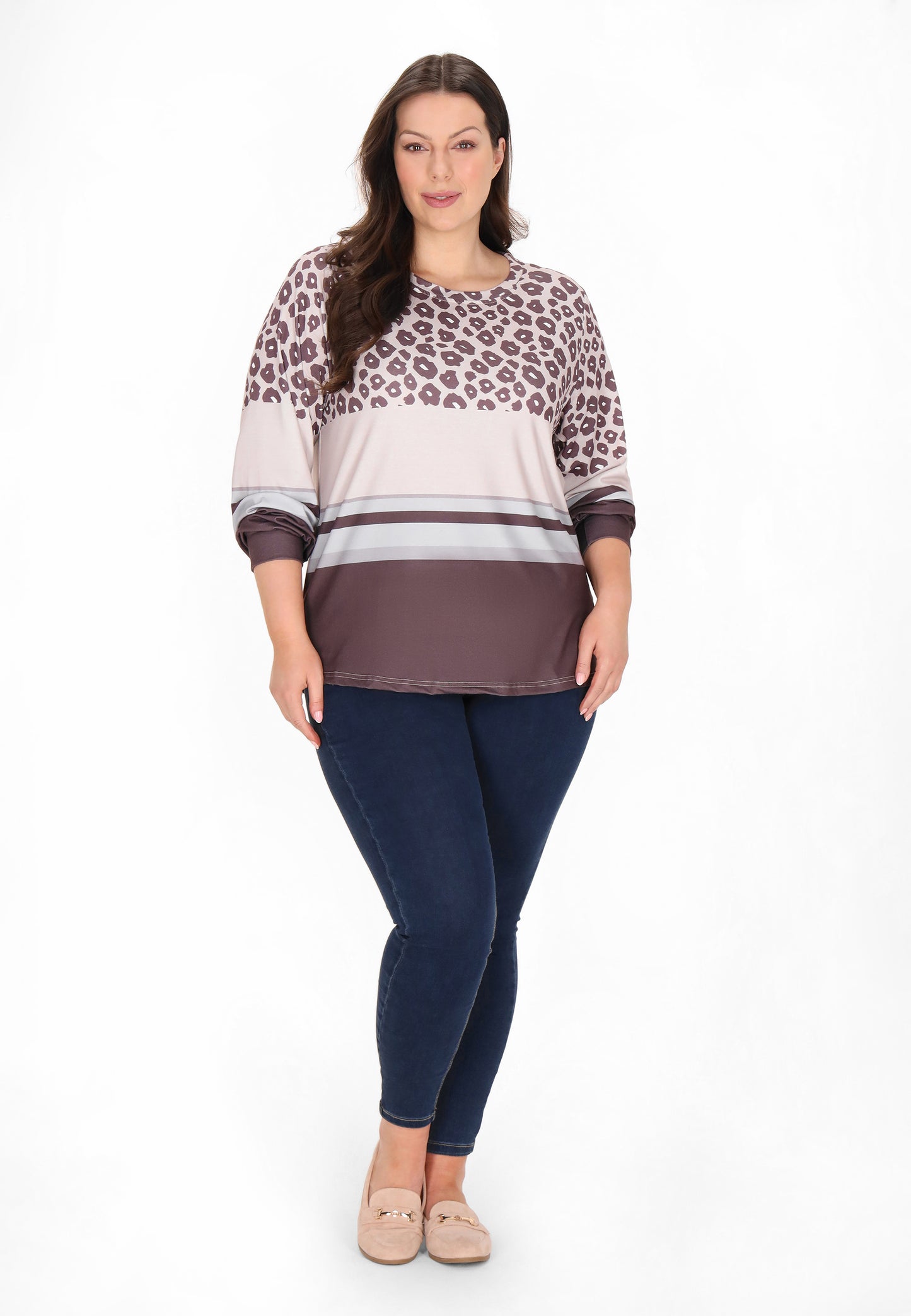 usha PLUS SIZE Damen-Langarmshirt in Übergröße