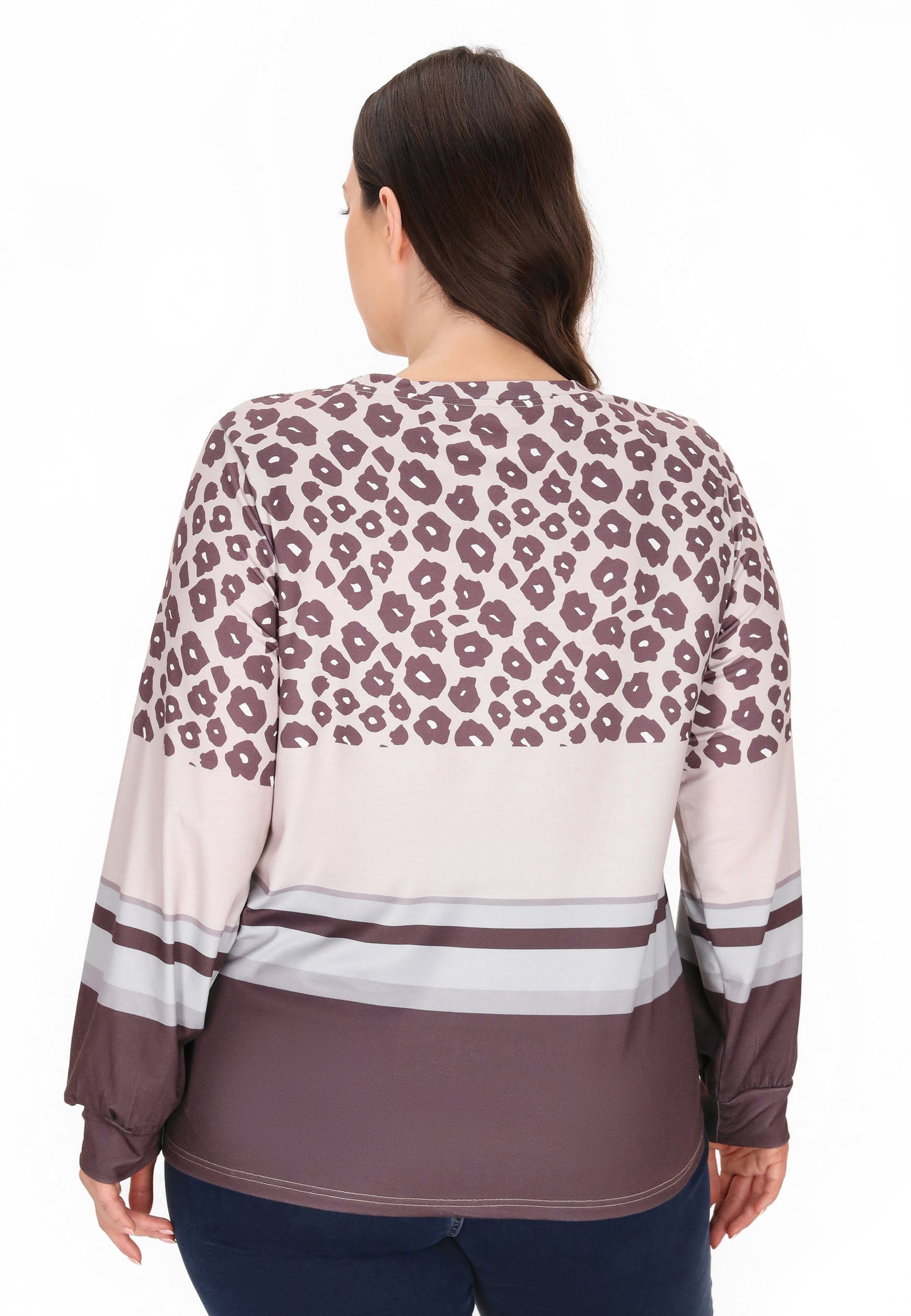 usha PLUS SIZE Damen-Langarmshirt in Übergröße
