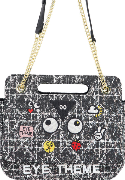 myMo pop EYETHEME Damen-Umhängetasche