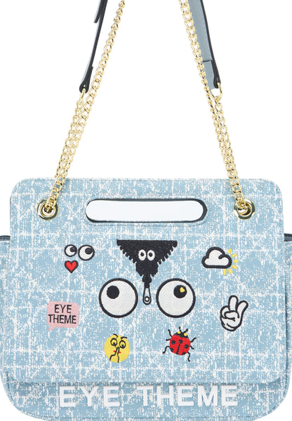 myMo pop EYETHEME Damen-Umhängetasche