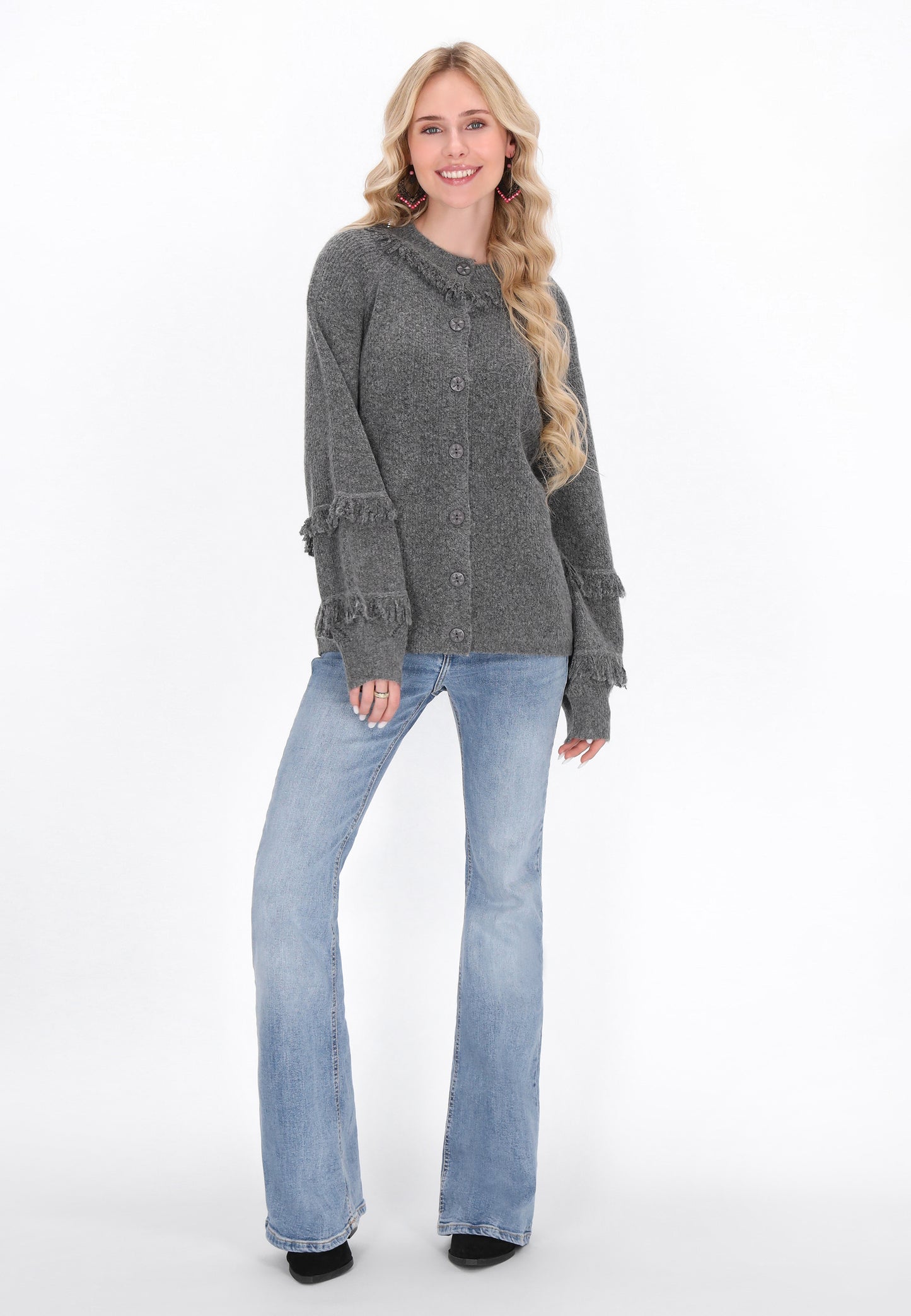 IZIA Damen Strickjacke