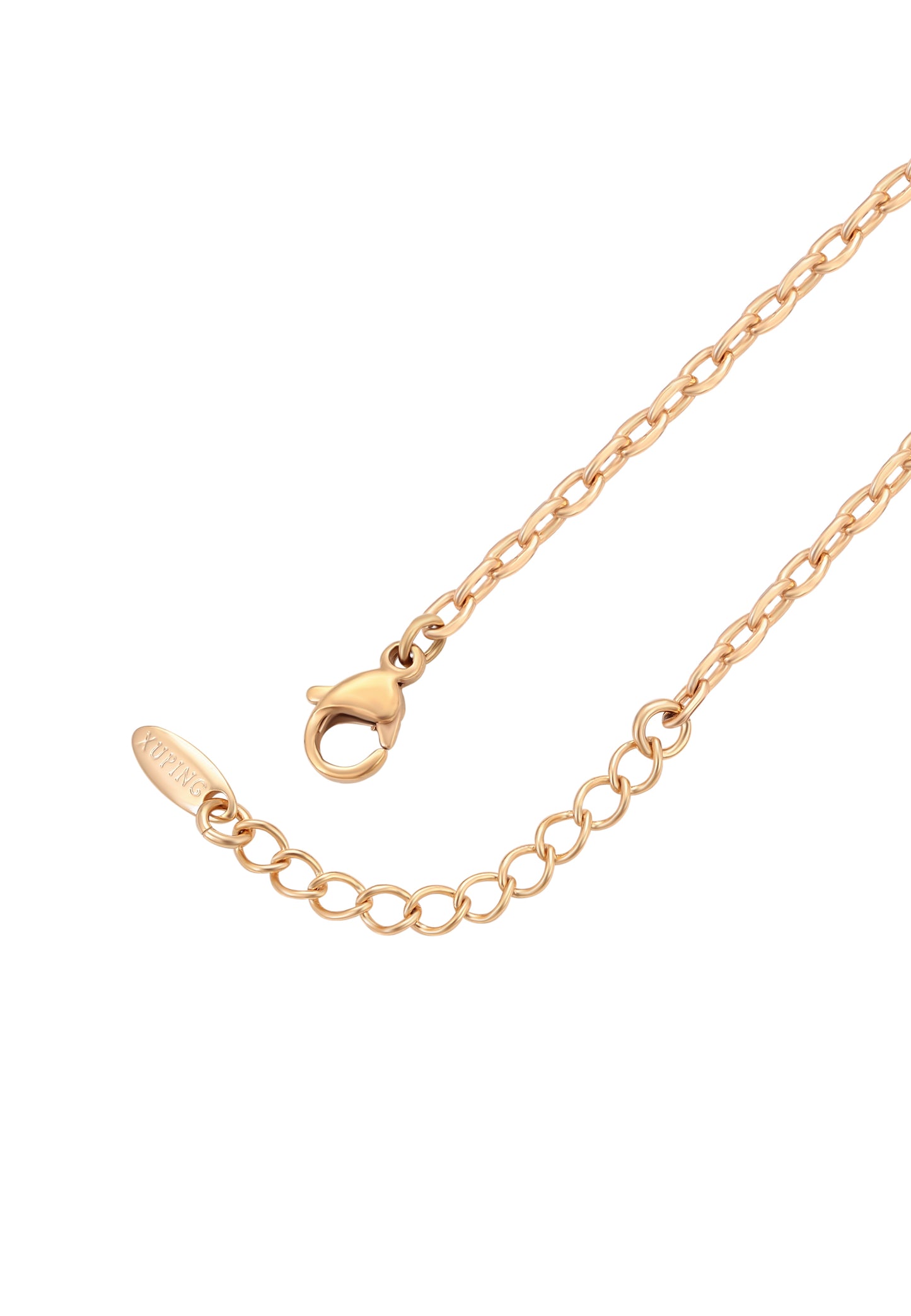 faina Thin Chain Link Bracelet With Rhinestones