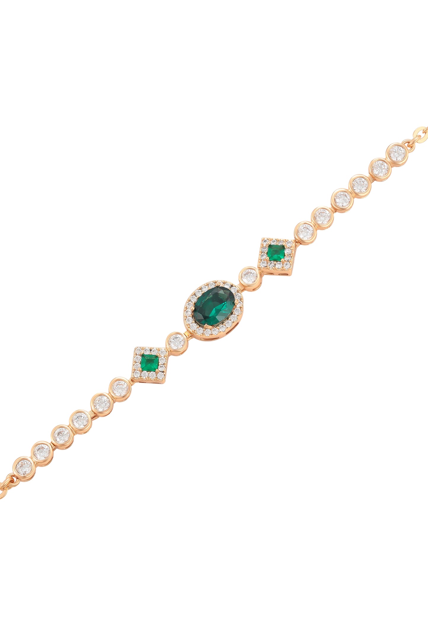 faina Crystal Studded Chain Link Bracelet