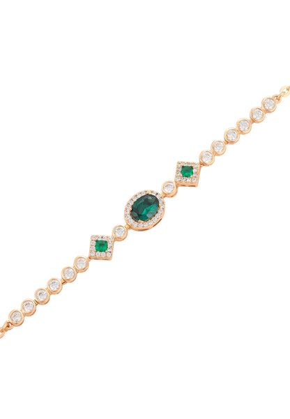 faina Crystal Studded Chain Link Bracelet