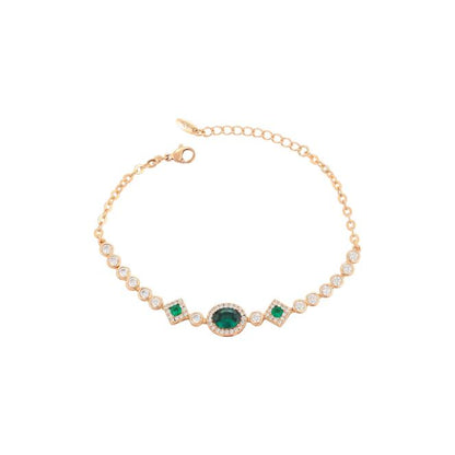 faina Crystal Studded Chain Link Bracelet