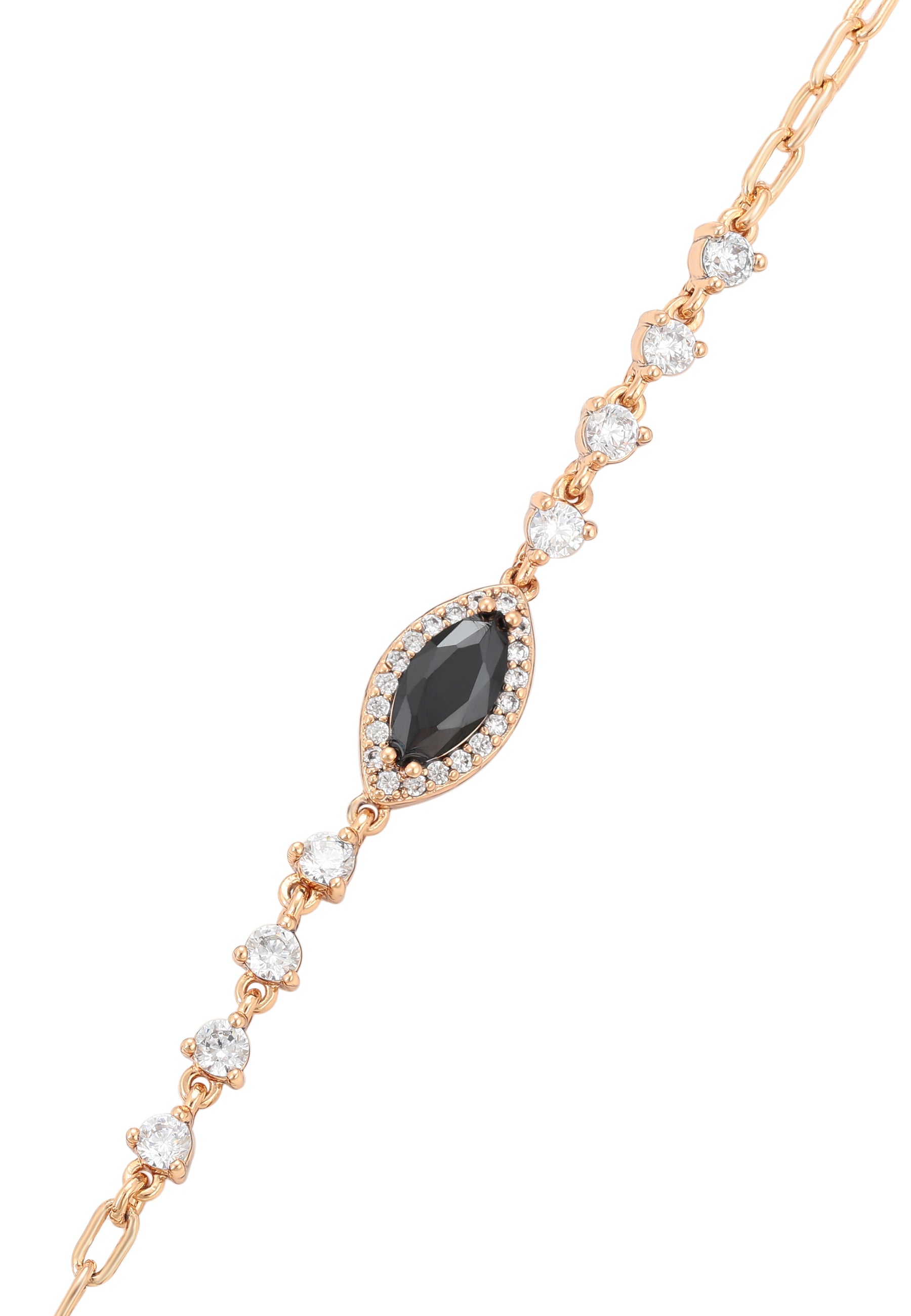 faina Crystal Studded Chain Link Bracelet