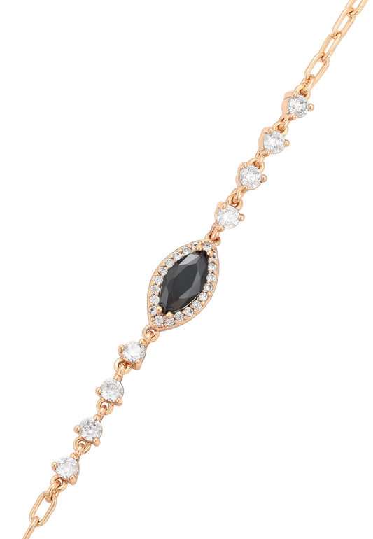 faina Crystal Studded Chain Link Bracelet