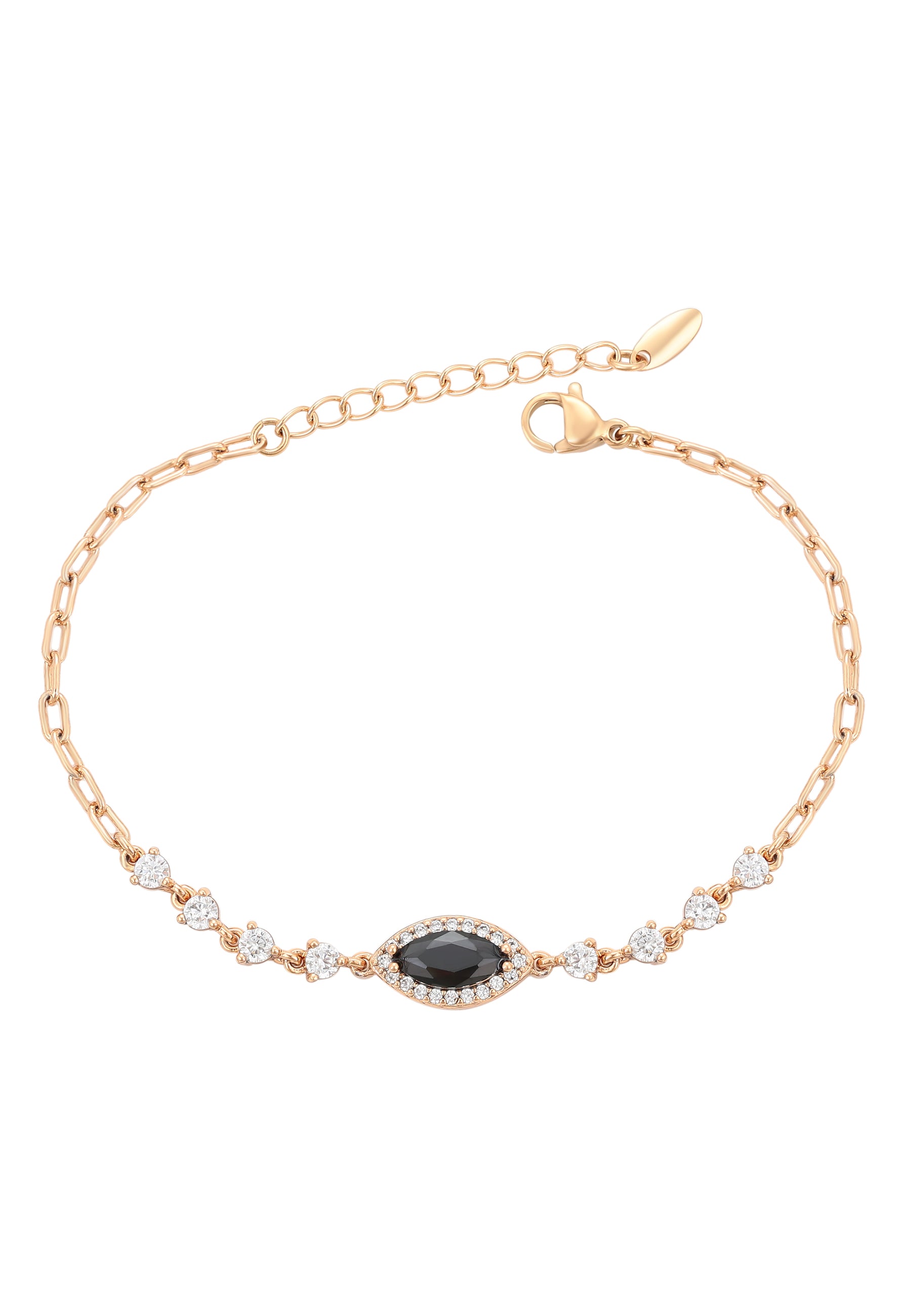 faina Crystal Studded Chain Link Bracelet