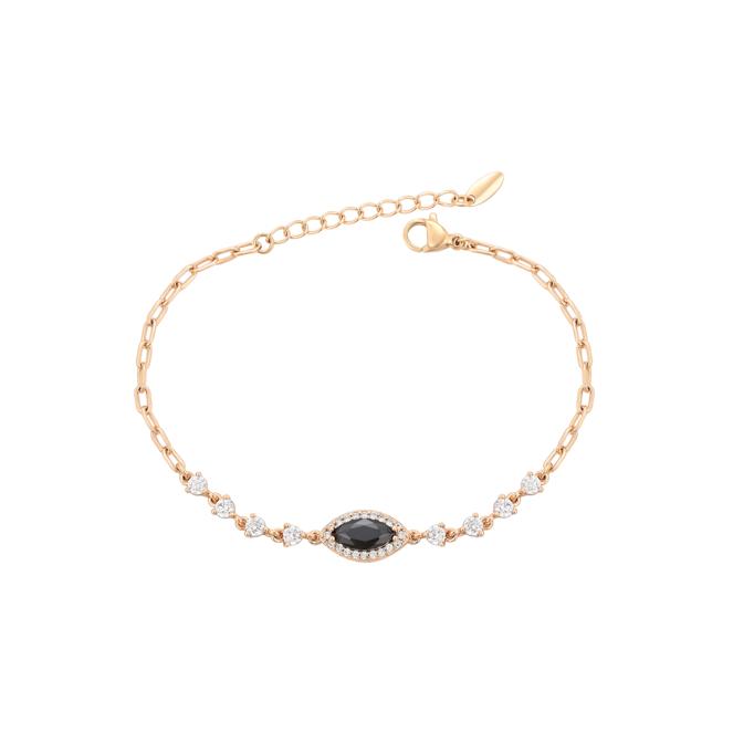 faina Crystal Studded Chain Link Bracelet