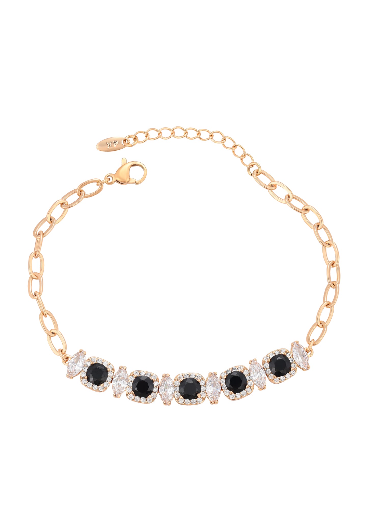 faina Crystal-Studded Chain Link Bracelet