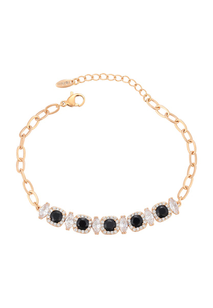 faina Crystal-Studded Chain Link Bracelet