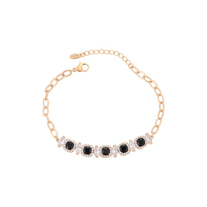 faina Crystal-Studded Chain Link Bracelet