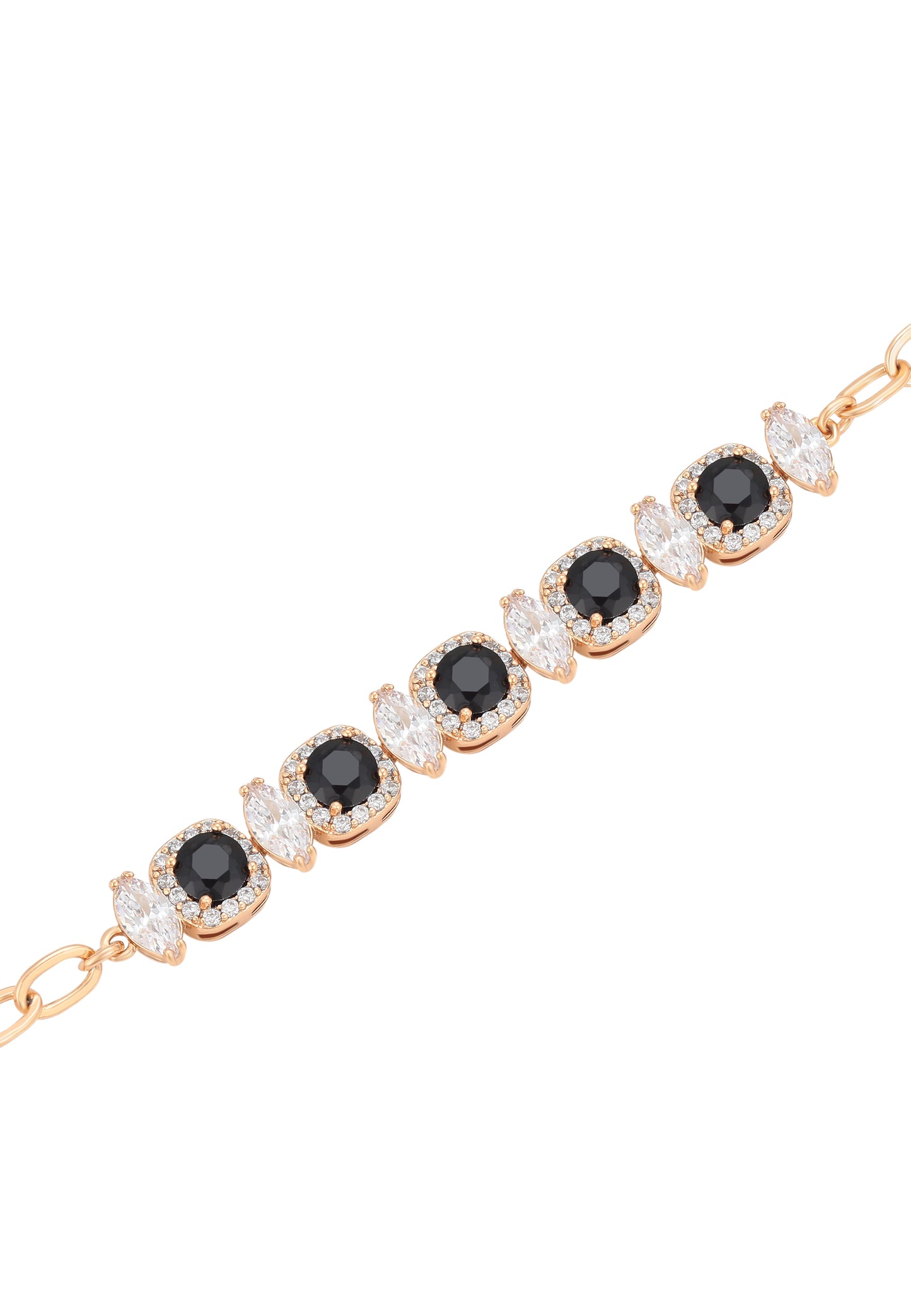 faina Crystal-Studded Chain Link Bracelet