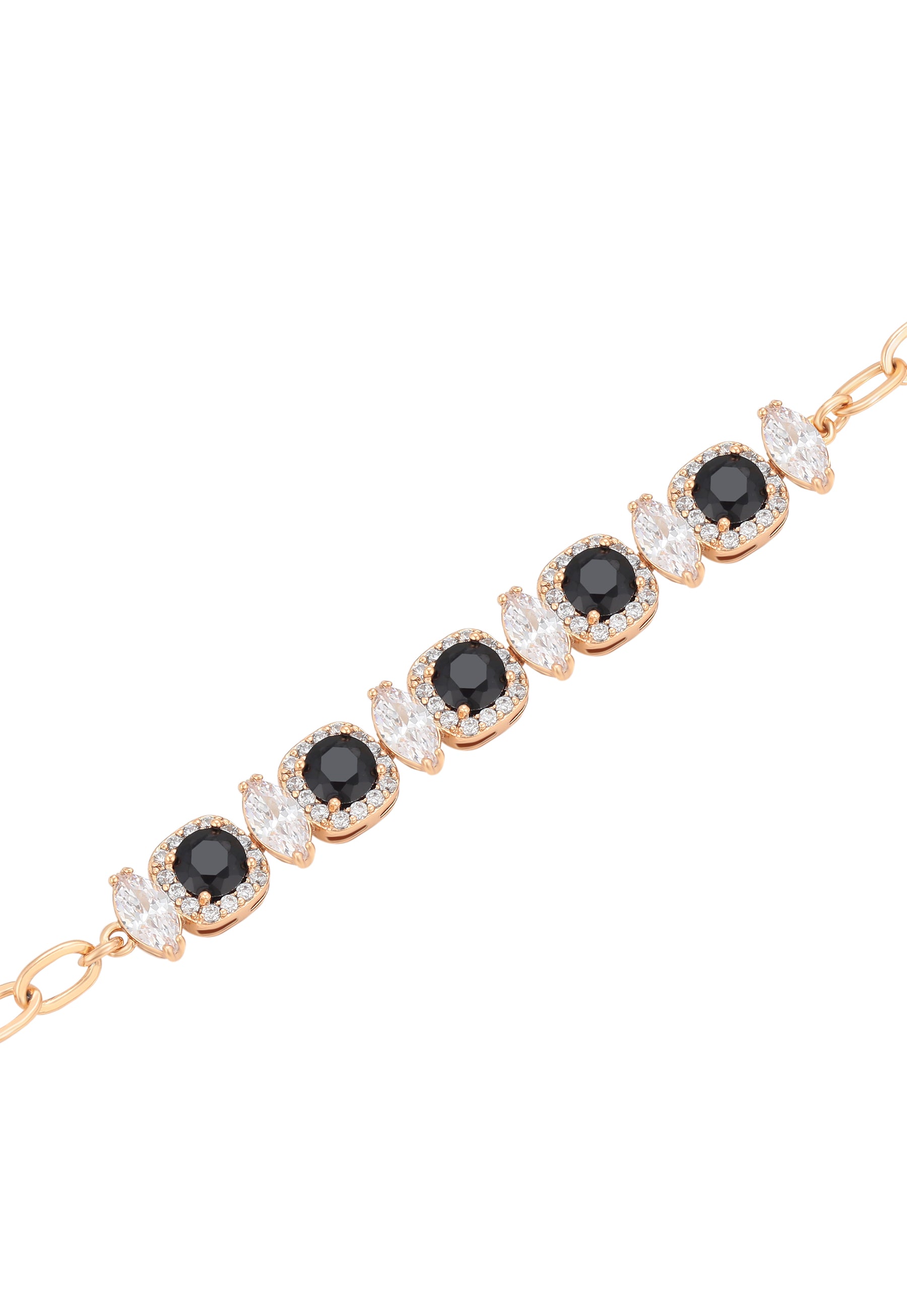 faina Crystal-Studded Chain Link Bracelet