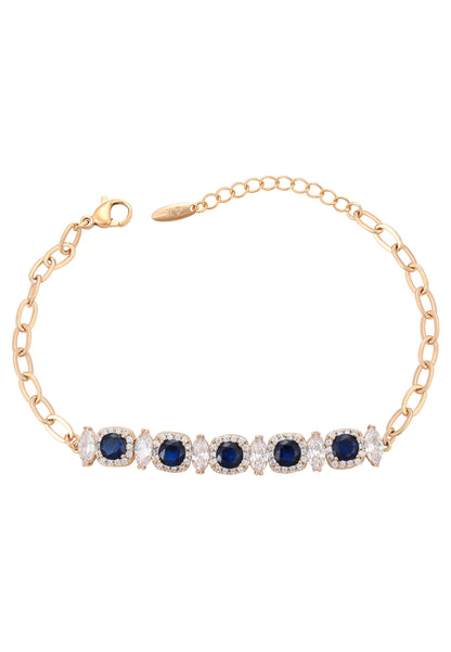 faina Crystal-Studded Chain Link Bracelet
