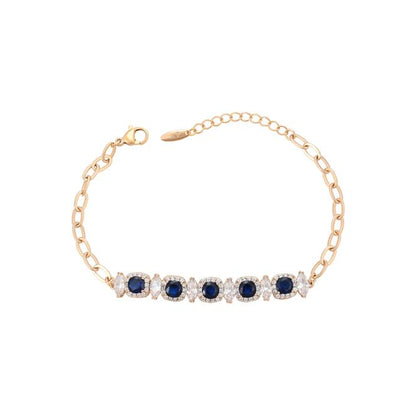faina Crystal-Studded Chain Link Bracelet