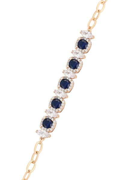 faina Crystal-Studded Chain Link Bracelet