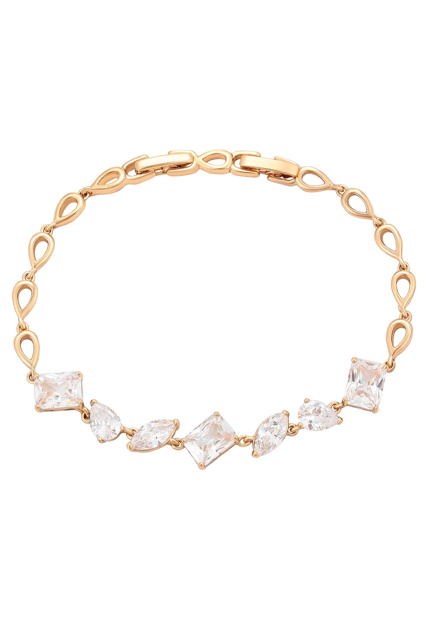 faina Crystal-Studded Link Bracelet