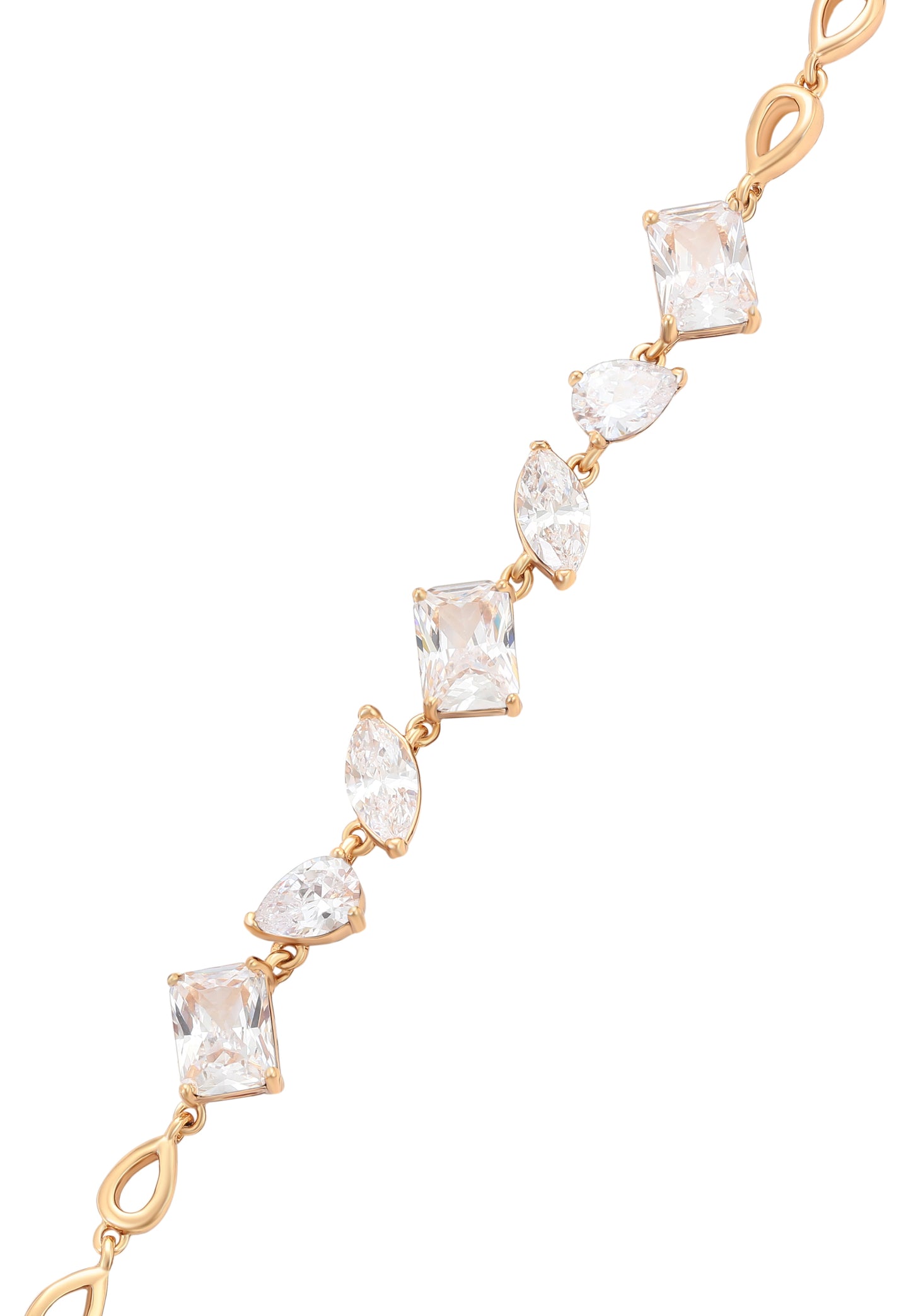 faina Crystal-Studded Link Bracelet