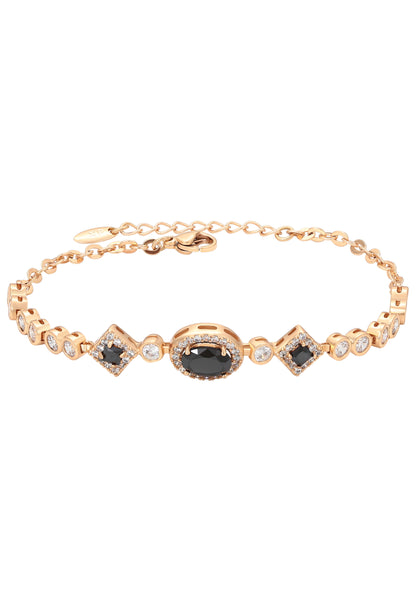 faina Crystal Studded Chain Link Bracelet