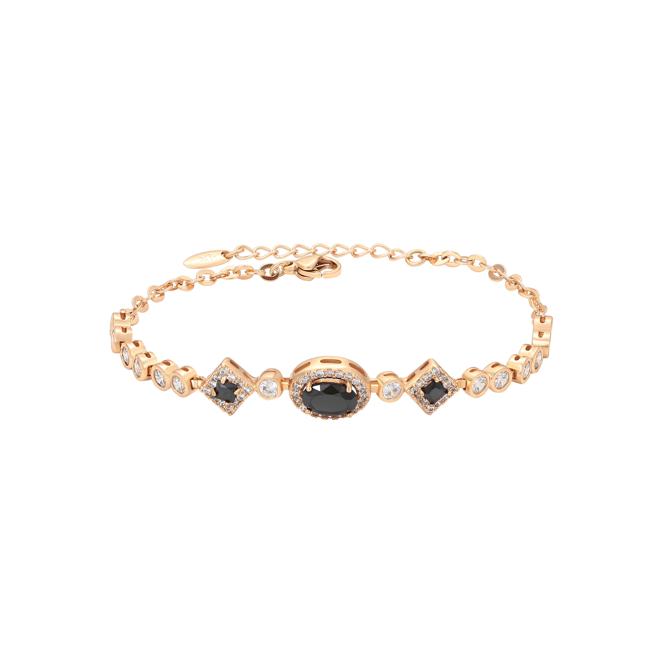 faina Crystal Studded Chain Link Bracelet