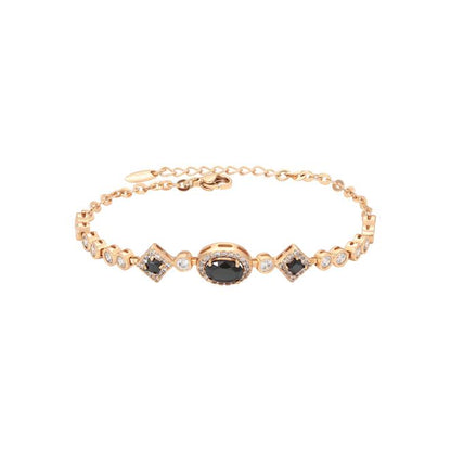 faina Crystal Studded Chain Link Bracelet