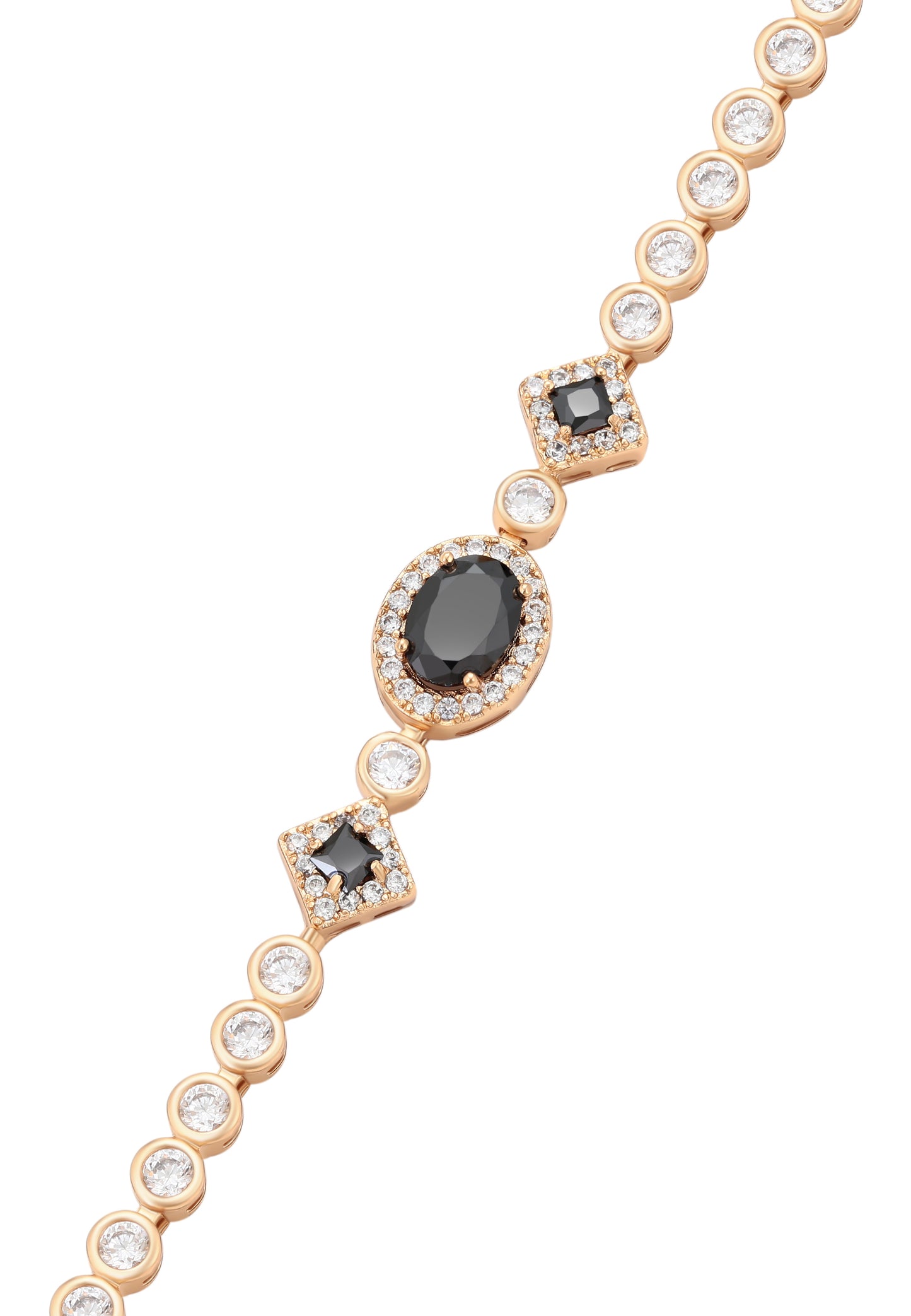 faina Crystal Studded Chain Link Bracelet
