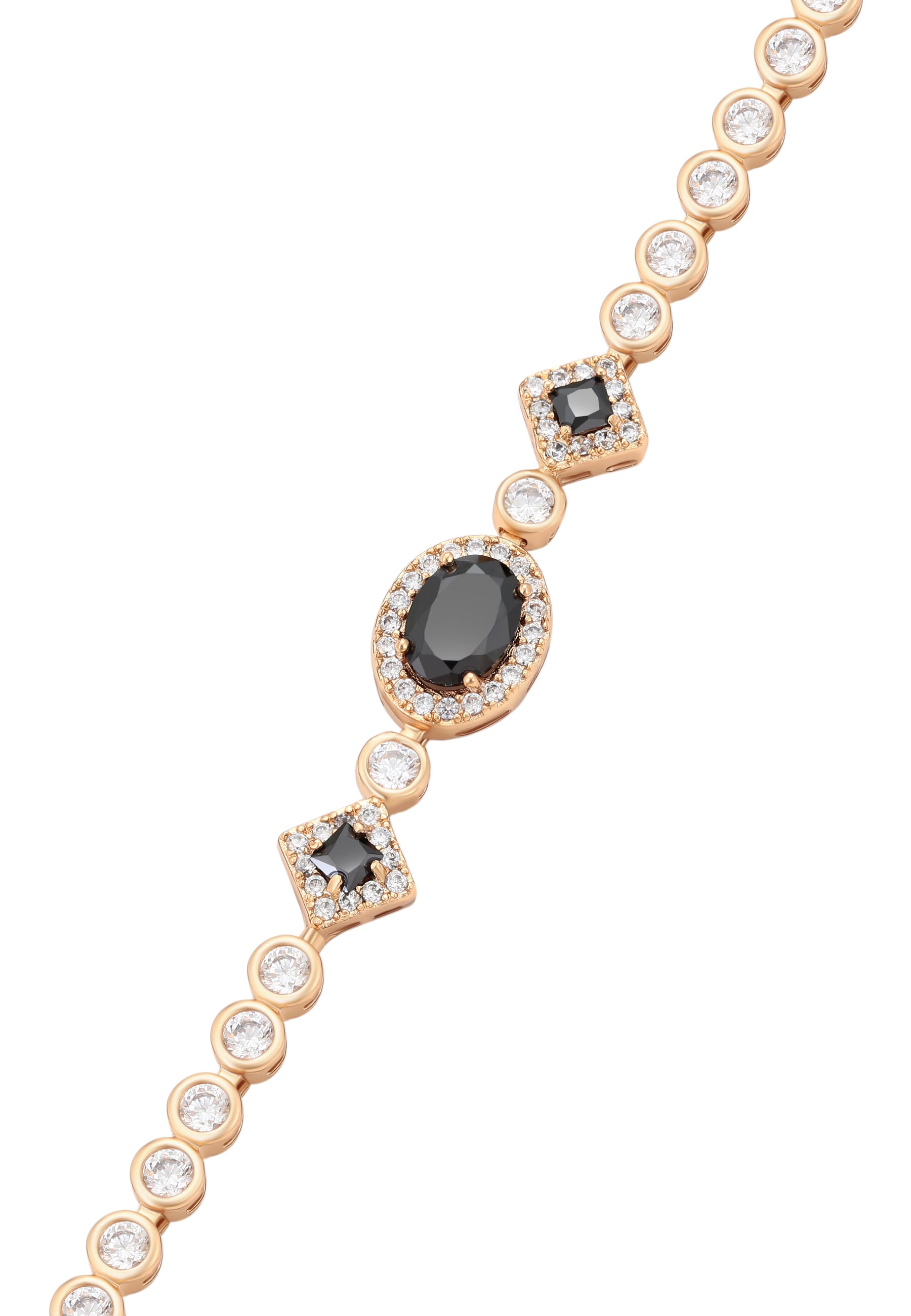 faina Crystal Studded Chain Link Bracelet