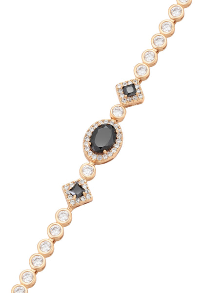 faina Crystal Studded Chain Link Bracelet