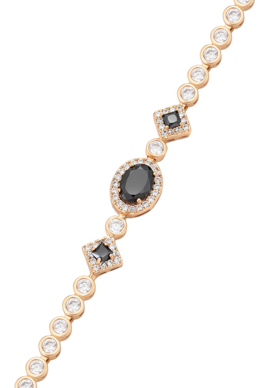 faina Crystal Studded Chain Link Bracelet