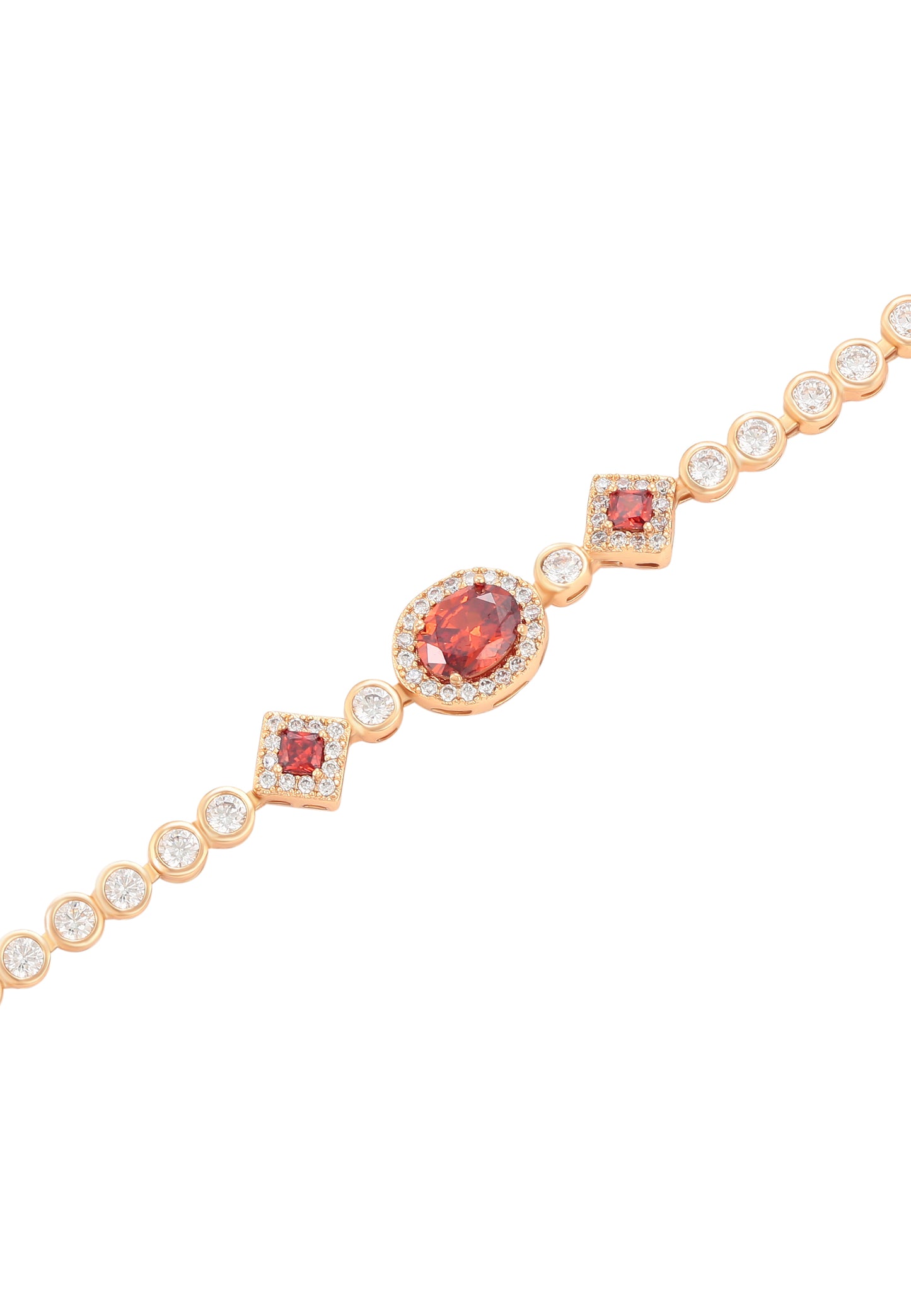 faina Crystal Studded Chain Link Bracelet