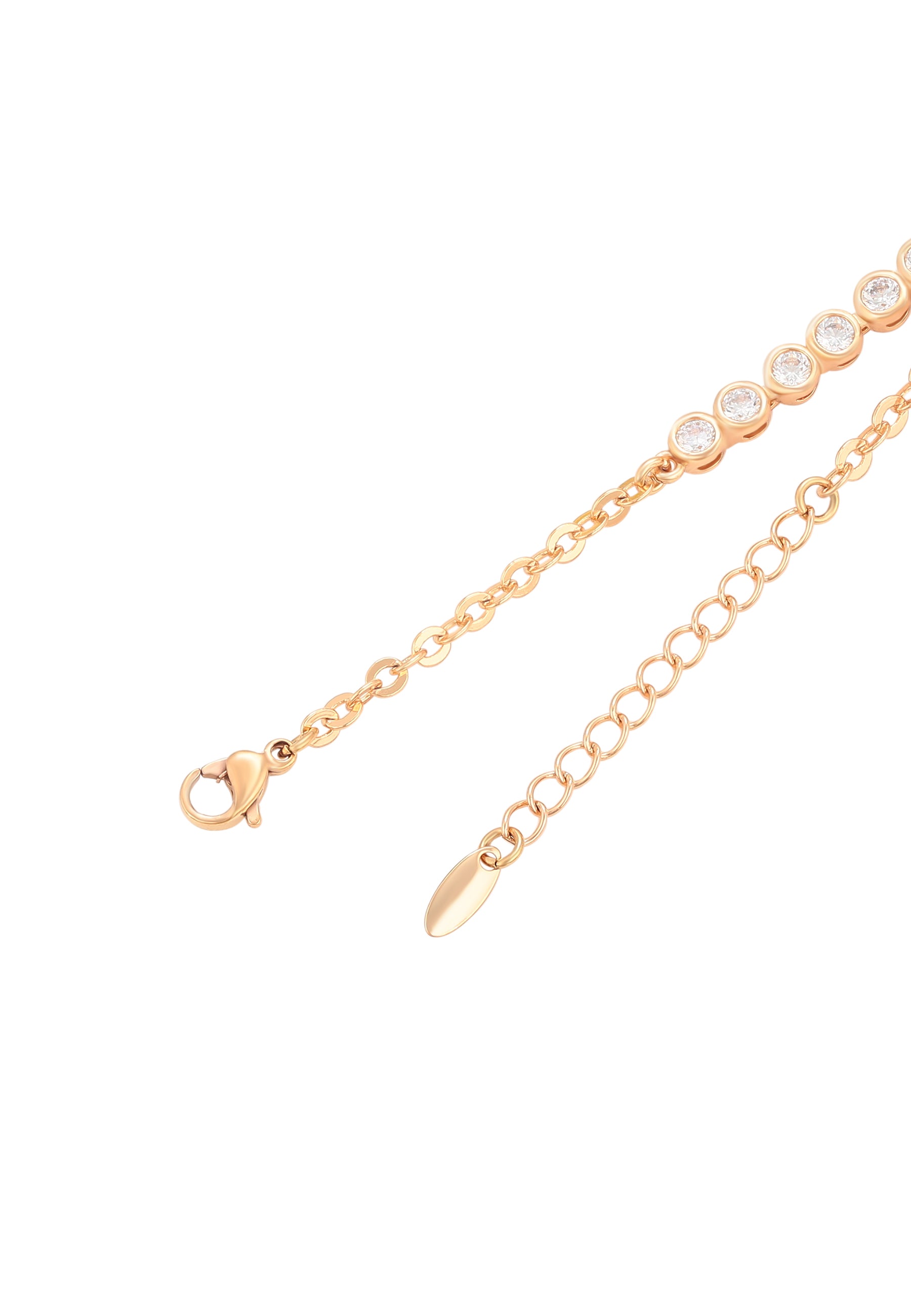 faina Crystal Studded Chain Link Bracelet