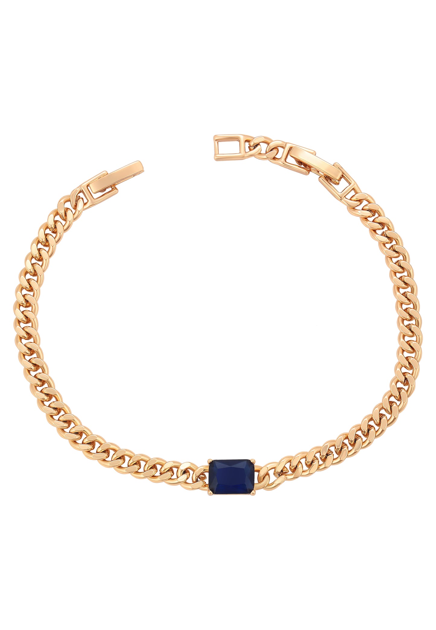 faina Crystal-Studded Chain Link Bracelet