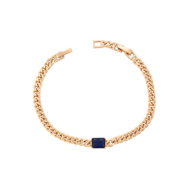 faina Crystal-Studded Chain Link Bracelet