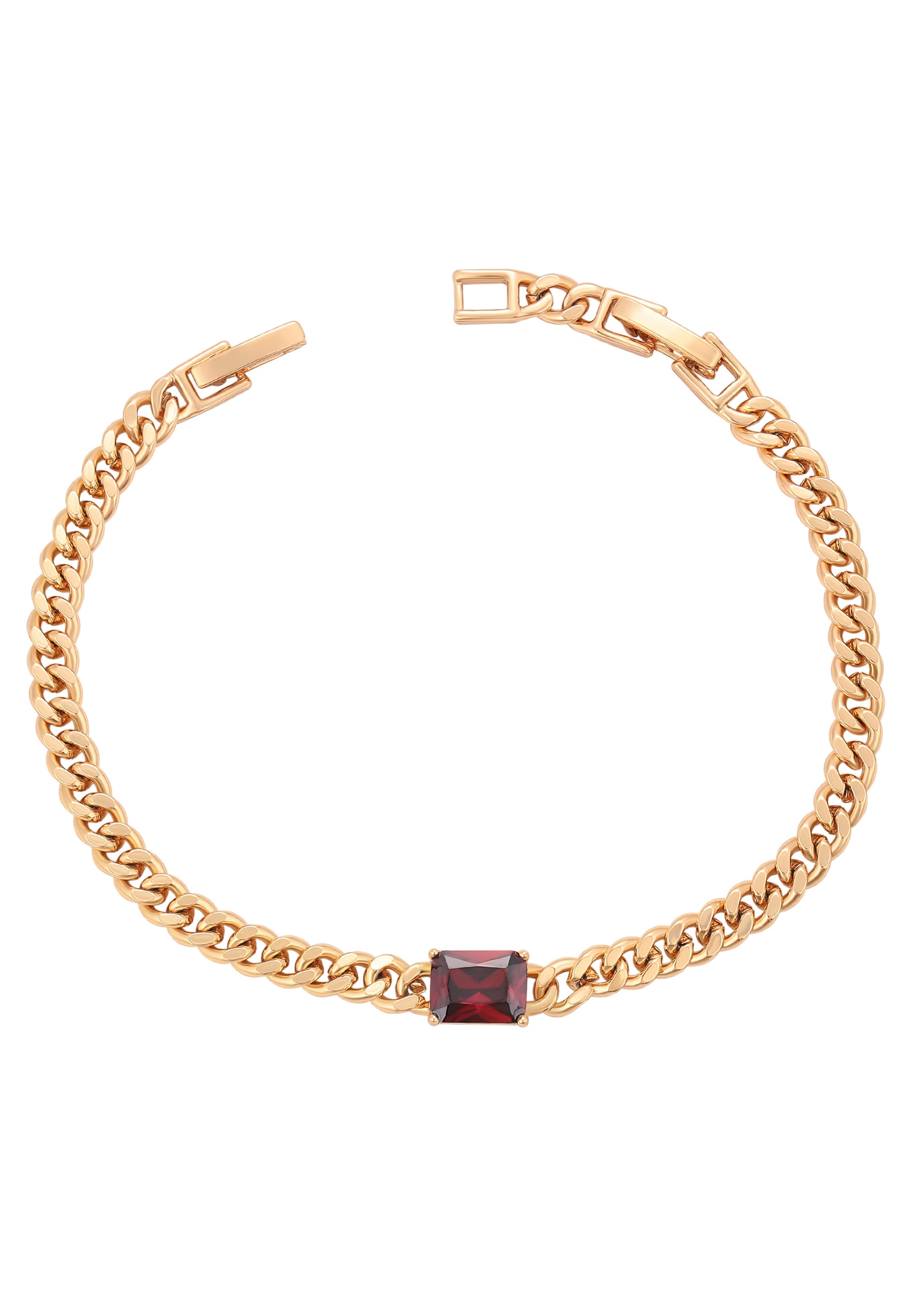 faina Crystal-Studded Chain Link Bracelet