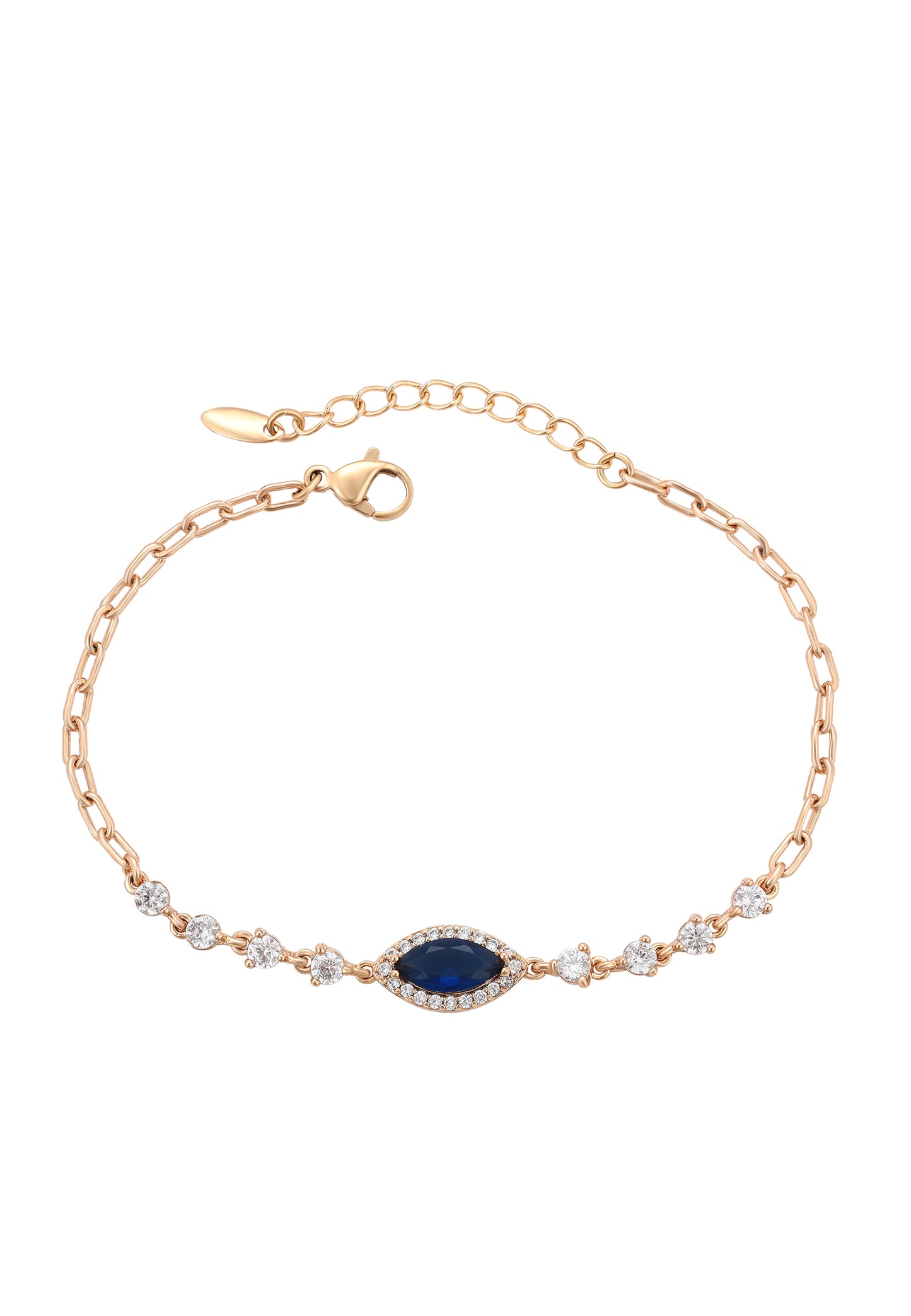 faina Crystal Studded Chain Link Bracelet