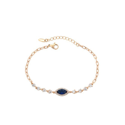 faina Crystal Studded Chain Link Bracelet