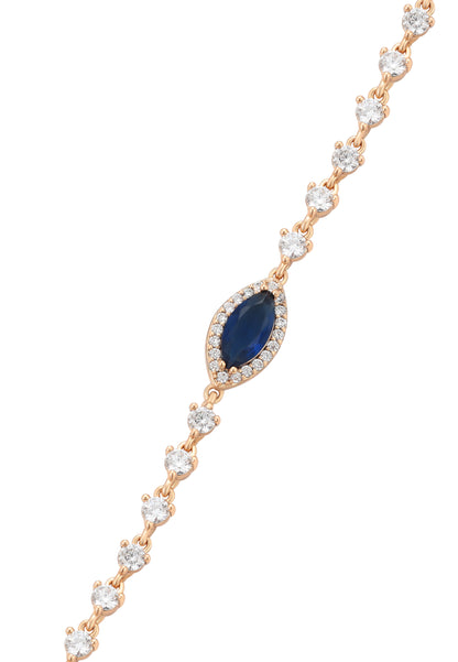 faina Crystal Studded Chain Link Bracelet