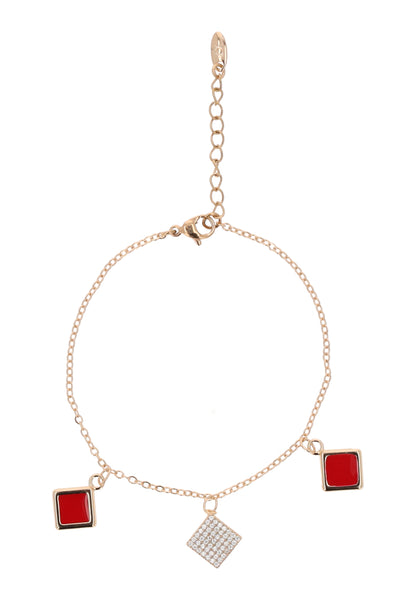 faina Chain Link Bracelet With Charms
