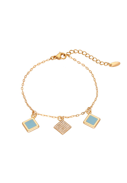 faina Chain Link Bracelet With Charms