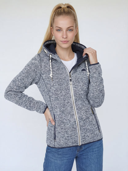 Schmuddelwedda Damen-Fleecejacke aus Strick