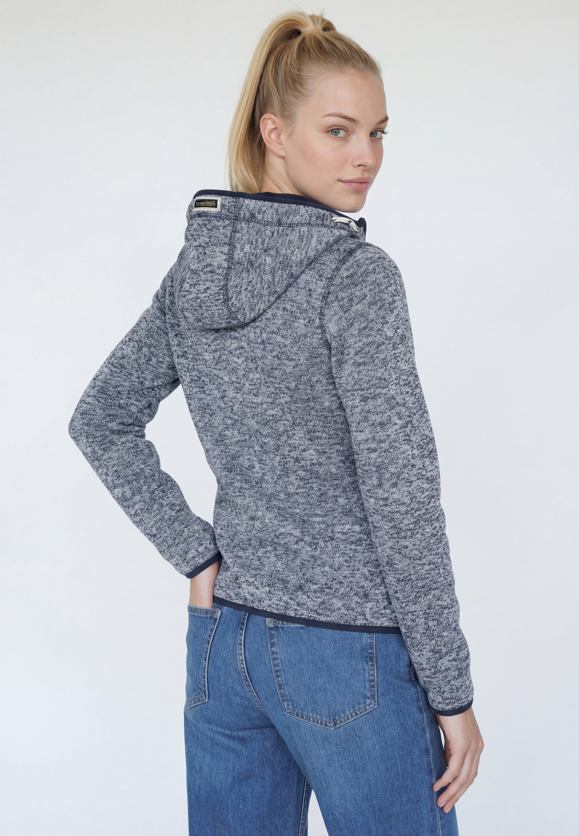 Schmuddelwedda Damen-Fleecejacke aus Strick