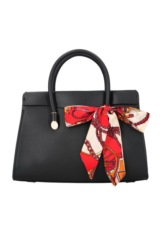 Usha Black Label Women's Eco-Leather Handbag With Adjustable Additional Strap