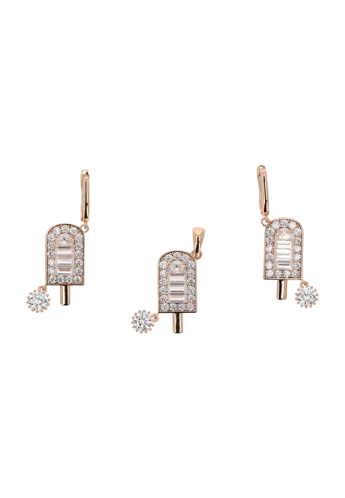 myMo Women's Jewelry Set Drop Earrings + Pendant