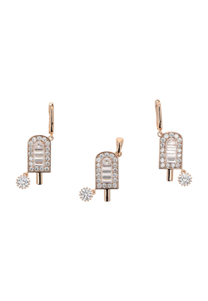 myMo Women's Jewelry Set Drop Earrings + Pendant