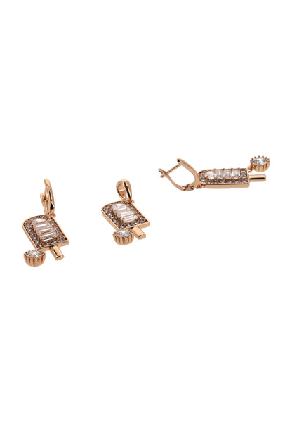 myMo Women's Jewelry Set Drop Earrings + Pendant