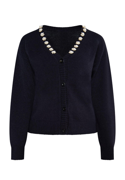 Albee Women's Cardigan With Pearls